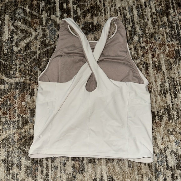 Lululemon high neck white tank - Picture 2 of 4
